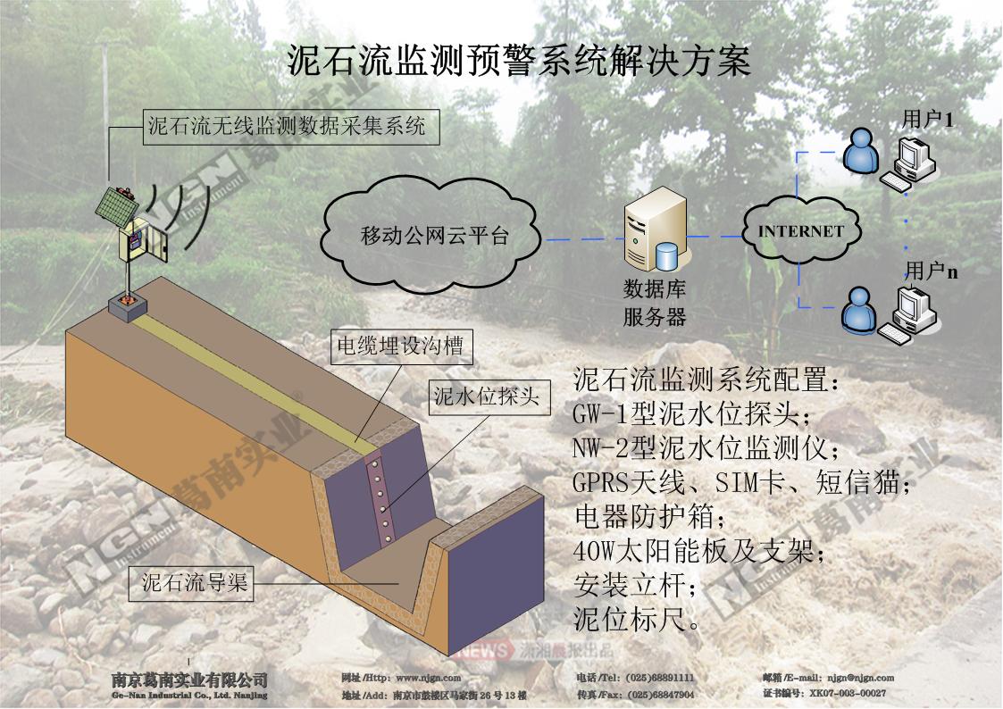 葛南公司泥石流預(yù)警系統(tǒng)簡(jiǎn)介